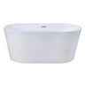 Aqua Eden 56-Inch Acrylic Freestanding Tub with Drain, Glossy White - VTDE563224BA Kingston Brass
