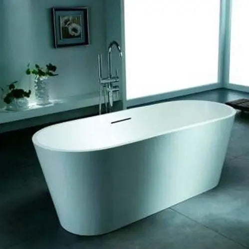 Atlantis Whirlpools Leith 67 x 28 Matte White Artificial Stone Freestanding Tub