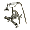 Barclay 4602 Clawfoot Tub Filler " Elephant Spout, Hand Held Shower, Swivel Mounts