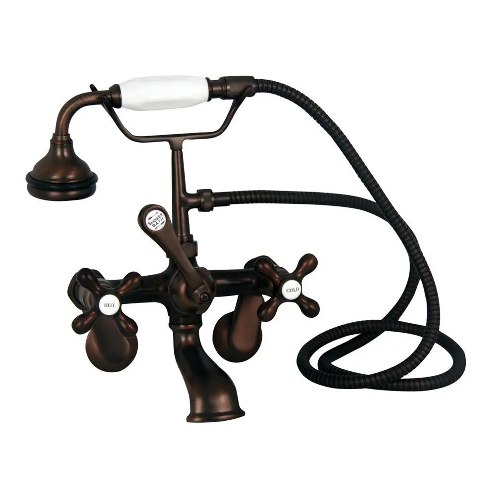 Barclay 4602 Clawfoot Tub Filler – Elephant Spout, Hand Held Shower, Swivel Mounts