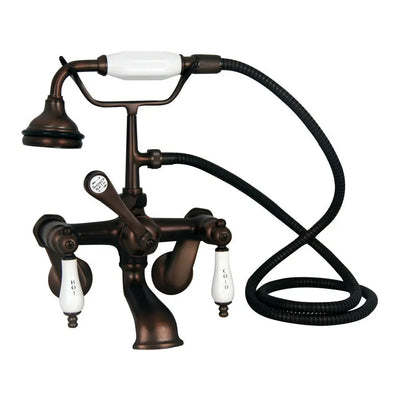 Barclay 4602 Clawfoot Tub Filler – Elephant Spout, Hand Held Shower, Swivel Mounts