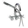Barclay 7082-MC Clawfoot Tub Filler " Gooseneck Spout & Cross Handles