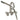 Barclay 7082-MC Clawfoot Tub Filler " Gooseneck Spout & Cross Handles - side view