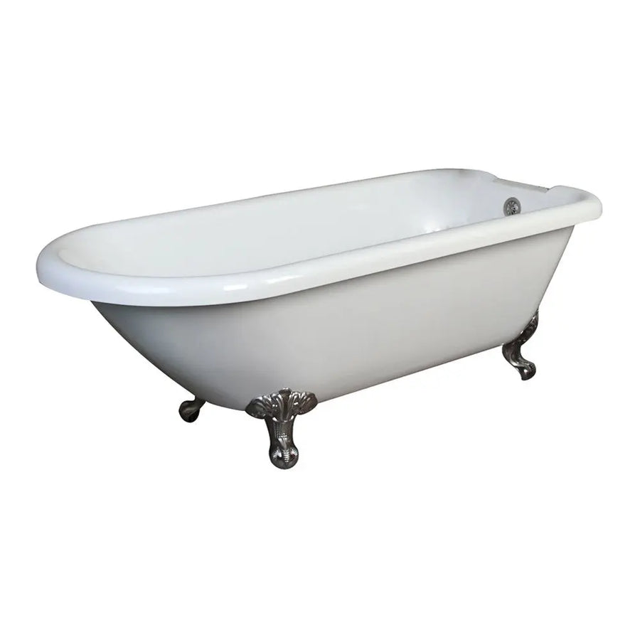 Barclay ATR70I-WH Beaumont Acrylic Roll Top, 70" Premium Clawfoot Tub