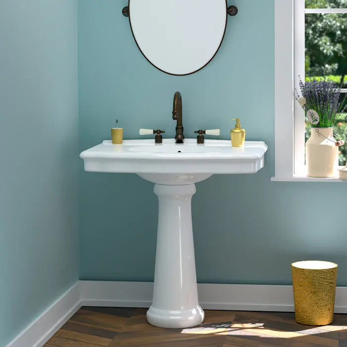 Barclay Anders Rectangular Pedestal Bathroom Sink Barclay Products