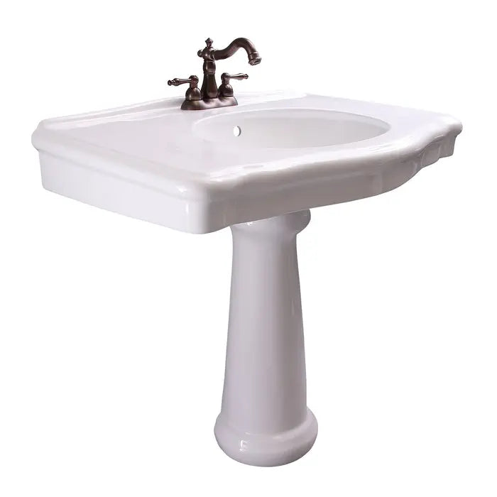 Barclay Anders Rectangular Pedestal Bathroom Sink