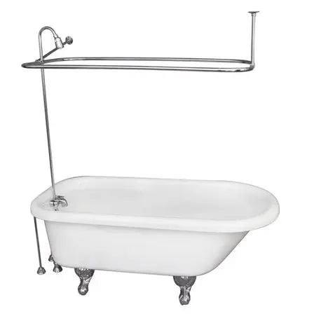Barclay Anthea 60" TKADTR60-WCP5 Acrylic Roll Top Freestanding Tub Kit