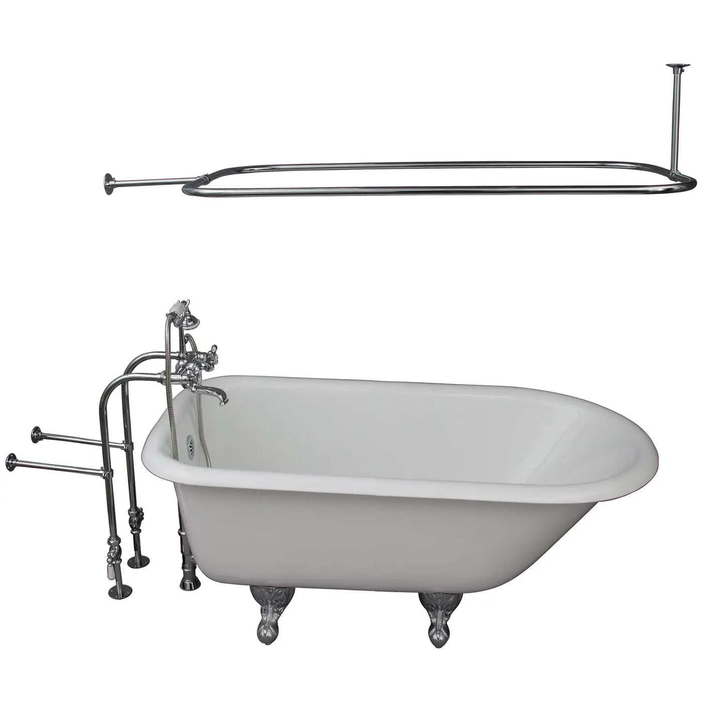 Barclay Antonio 55″ Cast Iron Roll Top Tub Kit