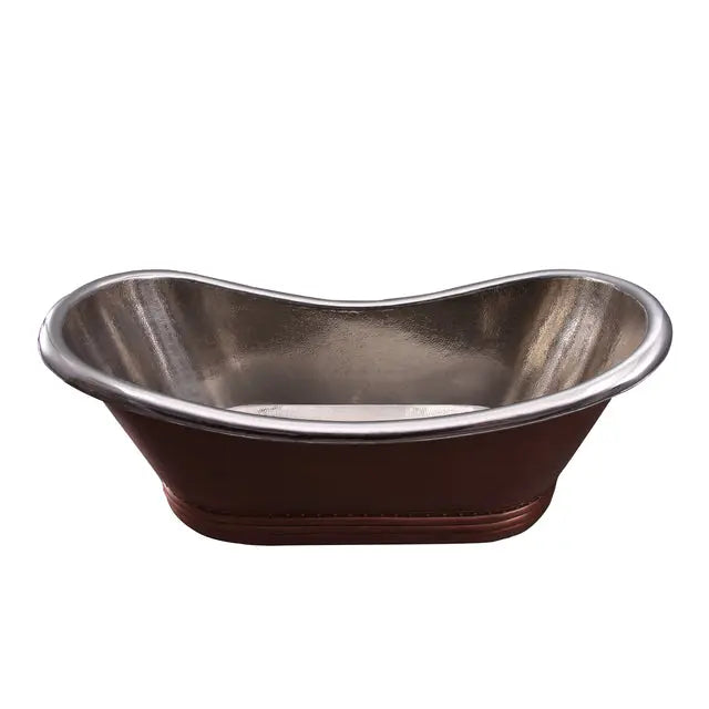 Barclay Ashton 72" Copper Double Slipper Freestanding Tub COTDSN72P-CN Barclay Products