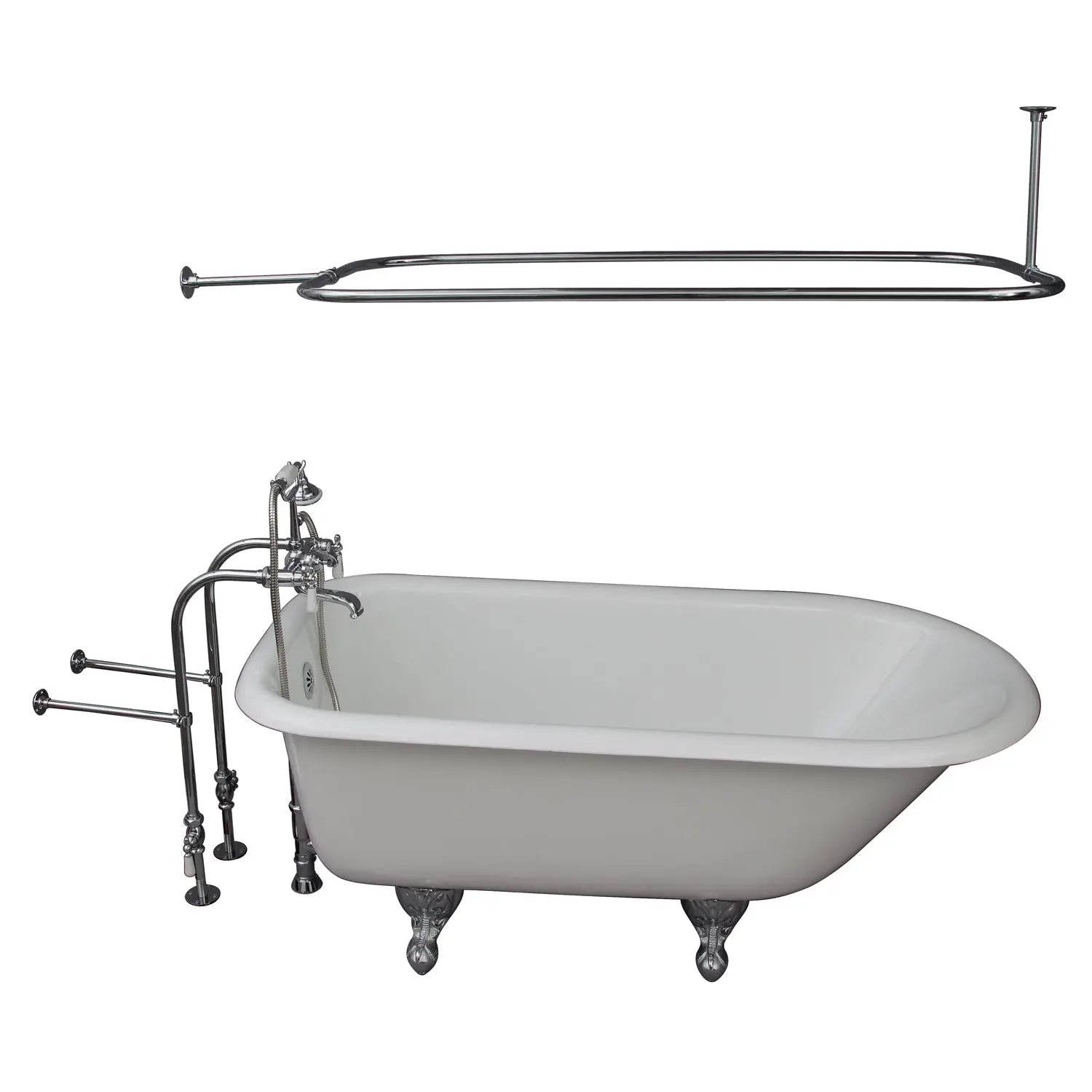Barclay Bartlett 60″ Cast Iron Roll Top Tub Kit