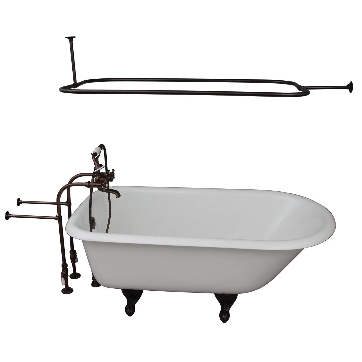 Barclay Bartlett 60″ Cast Iron Roll Top Tub Kit
