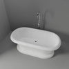 Barclay - Carlotta 61" Acrylic Double Roll Top Tub on Base - ATDRN63B-WH Barclay Products
