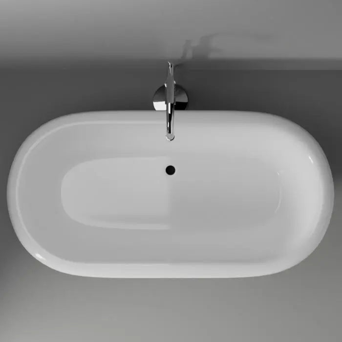 Barclay - Carlotta 61" Acrylic Double Roll Top Tub on Base - ATDRN63B-WH Barclay Products