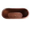 Barclay Carwyn COTDSN72L-SAC 72" Copper Double Slipper Freestanding Tub Barclay Products