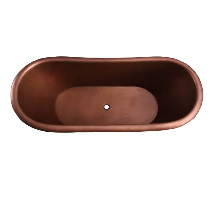 Barclay Carwyn COTDSN72L-SAC 72" Copper Double Slipper Freestanding Tub Barclay Products