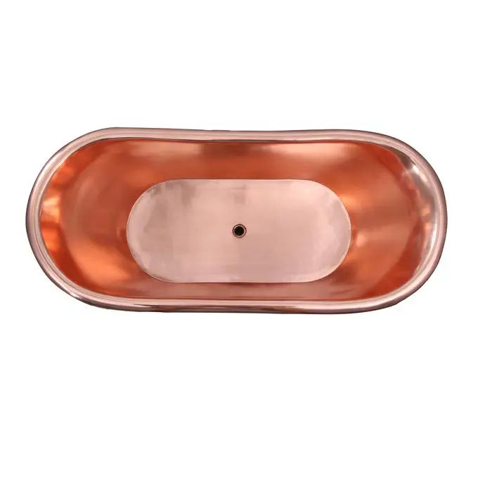 Barclay - Chapal 70" Copper Double Slipper Tub on Base - COTDSN70B-BLP Barclay Products