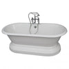 Barclay Columbus 61″ Cast Iron Double Roll Top Tub Kit