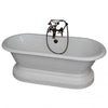 Barclay Columbus 61″ Cast Iron Double Roll Top Tub Kit