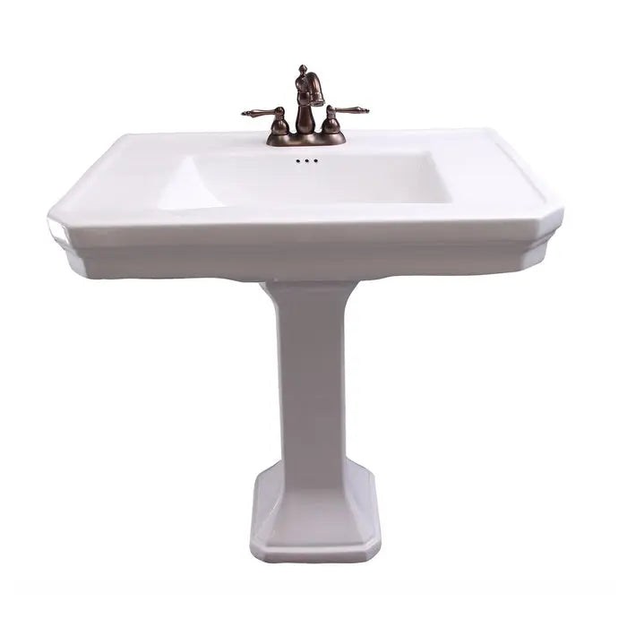 Barclay Corbin Rectangular Pedestal Bathroom Sink