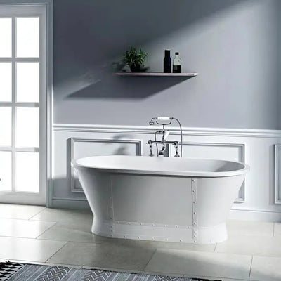 Barclay - Coventry 66" Acrylic Tub with Integrated Drain and Overflow - ATDRN66B-WH Barclay Products