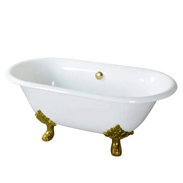 Barclay - Dawson 61" Premium Cast Iron Double Roll Top Freestanding Tub - CTDRN61LP-WH Barclay Products