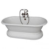 Barclay Duet 67″ Cast Iron Double Roll Top Tub Kit