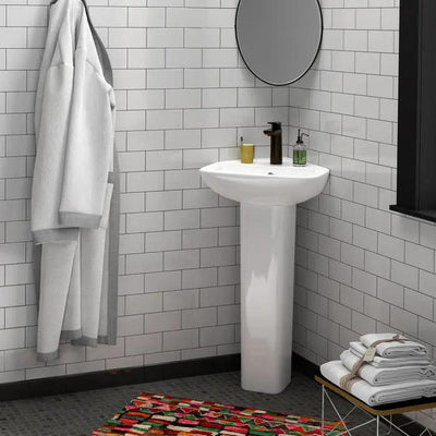 Barclay Eden Corner Pedestal Lavatory Bathroom Sink Barclay Products