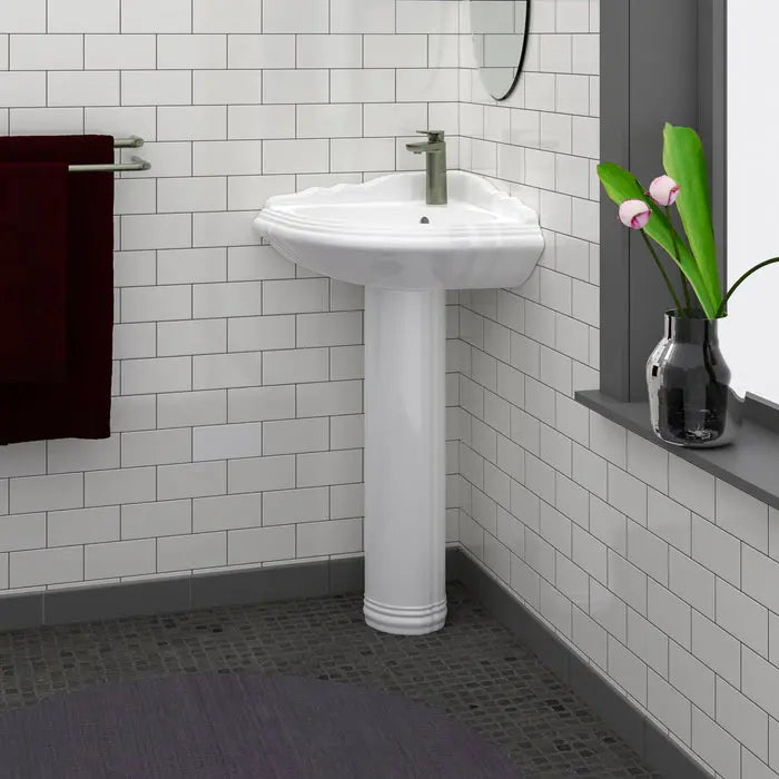 Barclay Ethan Corner Pedestal Bathroom Sink Barclay Products