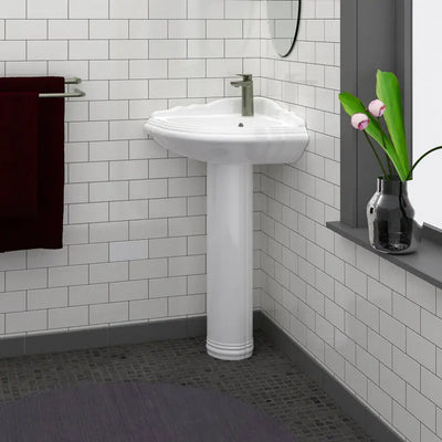Barclay Ethan Corner Pedestal Bathroom Sink Barclay Products