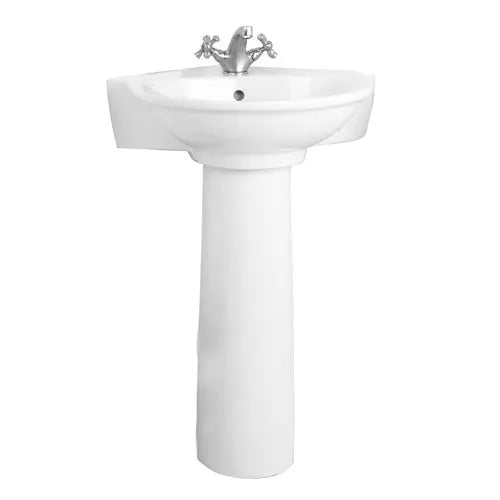 Barclay Evolution Corner Pedestal Lavatory Bathroom Sink