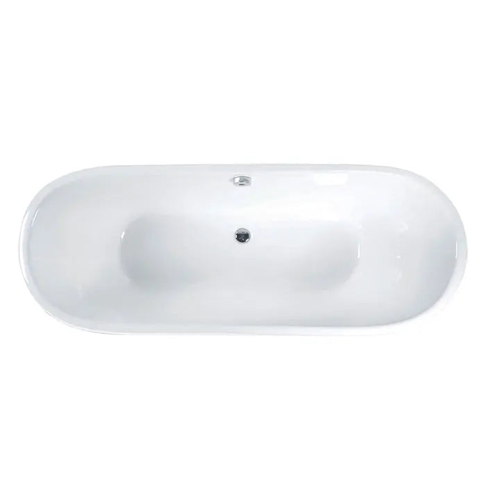 Barclay Fernando CTBATN67MS-WH Premium Cast Iron Bateau Freestanding Tub, Riveted Skirt Barclay Products
