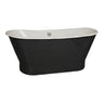 Barclay Fernando Cast Iron Bateau Black and White Freestanding Tub with Riveted Skirt Barclay Products
