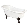 Barclay Foster 61" Premium Acrylic Slipper Clawfoot Freestanding Tub