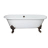Barclay Gallagher 72" Cast Iron Double Ended Rolled Rim Clawfoot Tub