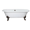 Barclay Gallagher 72" Cast Iron Double Ended Rolled Rim Clawfoot Tub