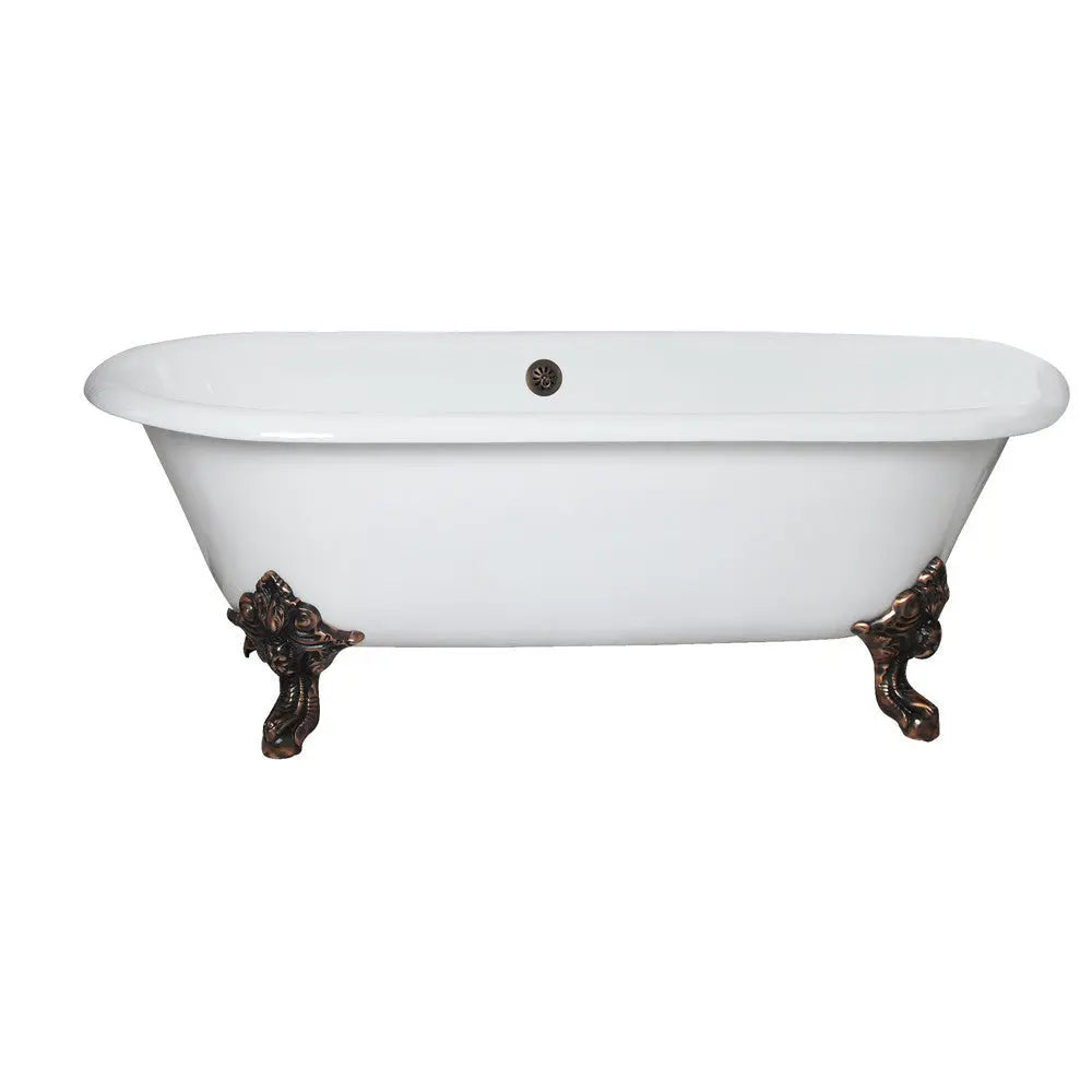 Barclay Gallagher 72" Cast Iron Double Ended Rolled Rim Clawfoot Tub