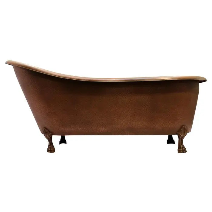Barclay Gitali 68" Slipper Copper Clawfoot Tub with End Drain Placement