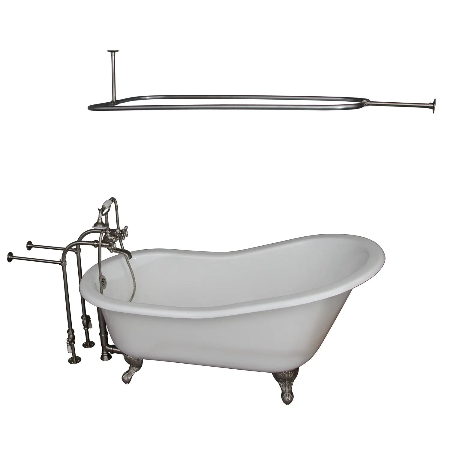 Barclay Griffin 61″ Cast Iron Slipper Tub Kit - No Holes