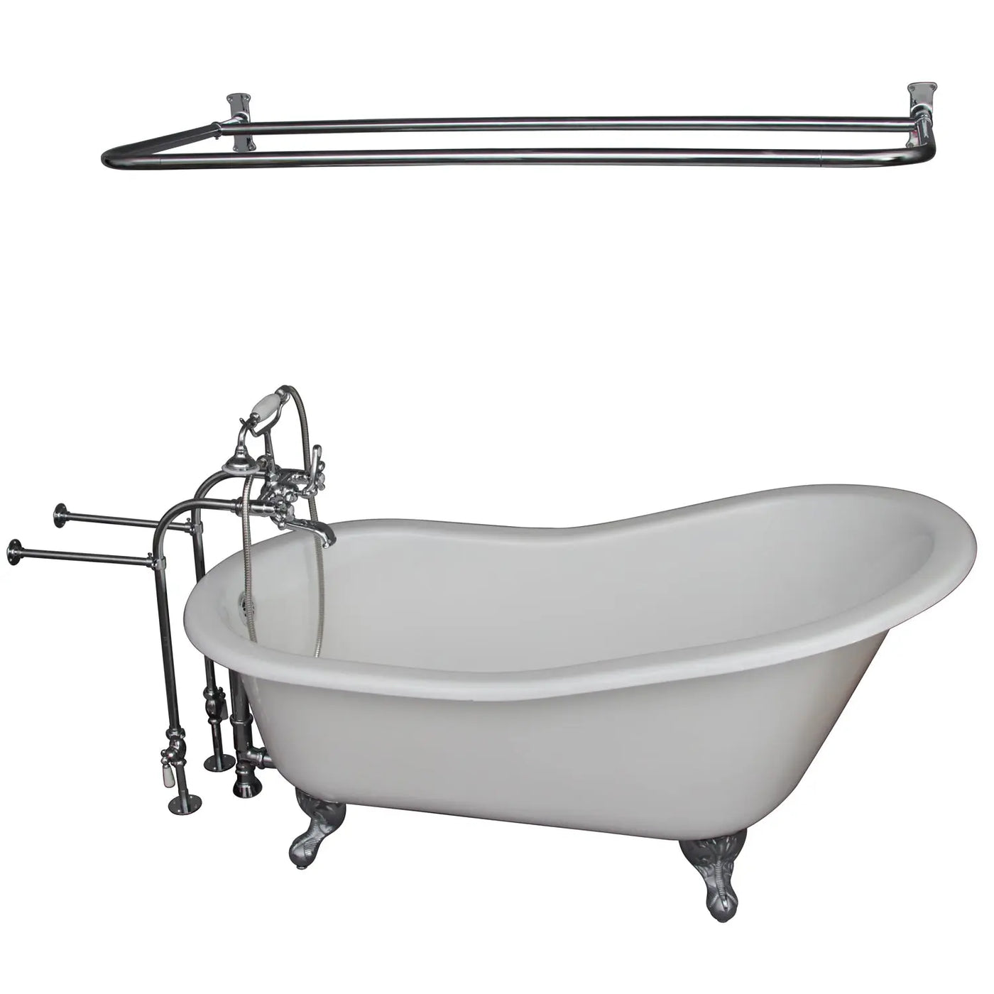 Barclay Griffin 61″ Cast Iron Slipper Tub Kit - No Holes