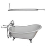 Barclay Icarus 67" Cast Iron Slipper Tub Kit - No Holes