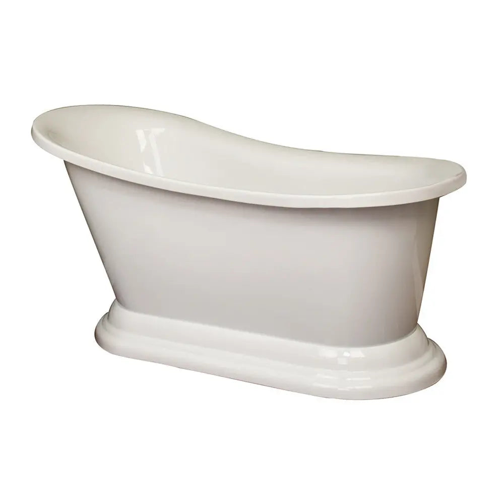 Barclay Lancelot ATSN67B-WH Premium Acrylic Slipper Freestanding Tub