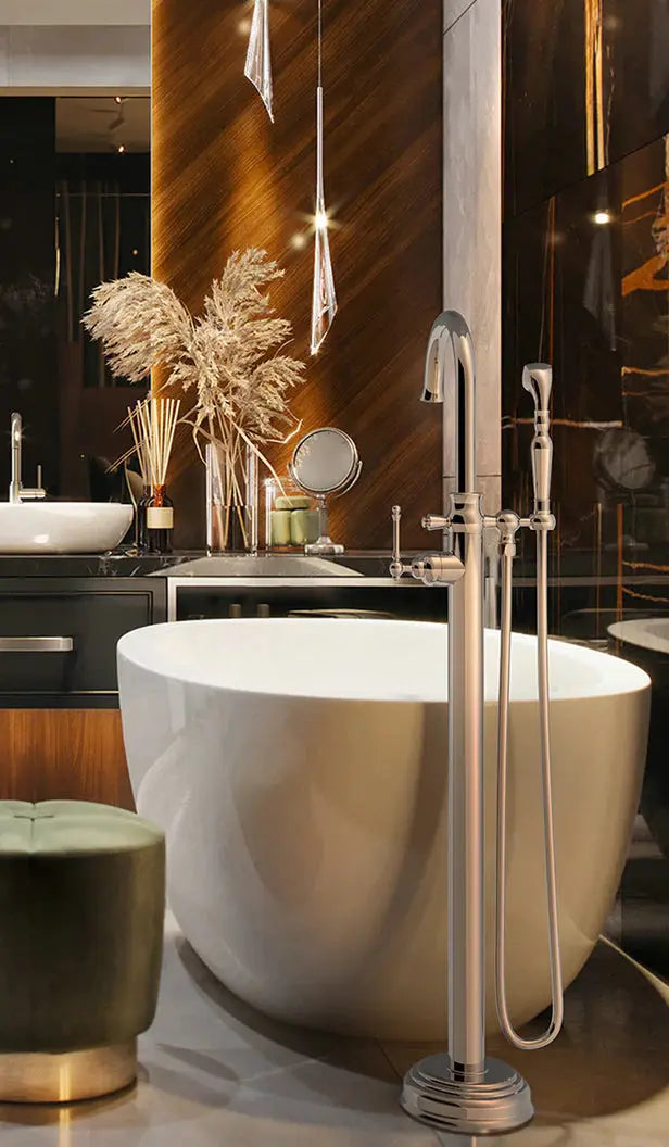 Barclay LeBaron Freestanding Tub Filler with Hand Shower 7976 Barclay Products