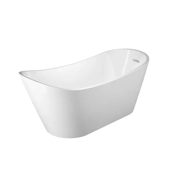 Barclay Malinda 65" Acrylic Slipper Tub with Integrated End Drain and Overflow