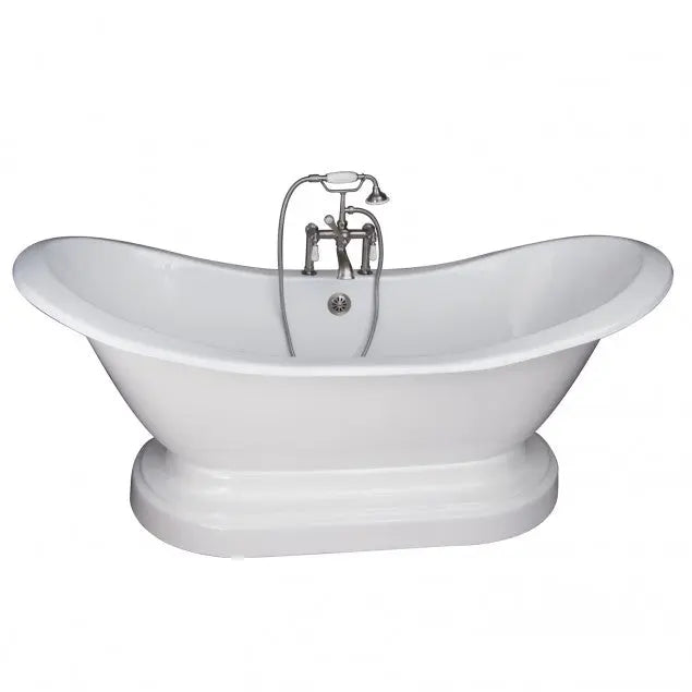 Barclay Marshall 71″ Cast Iron Double Slipper Tub Kit with 7″ Deck Holes