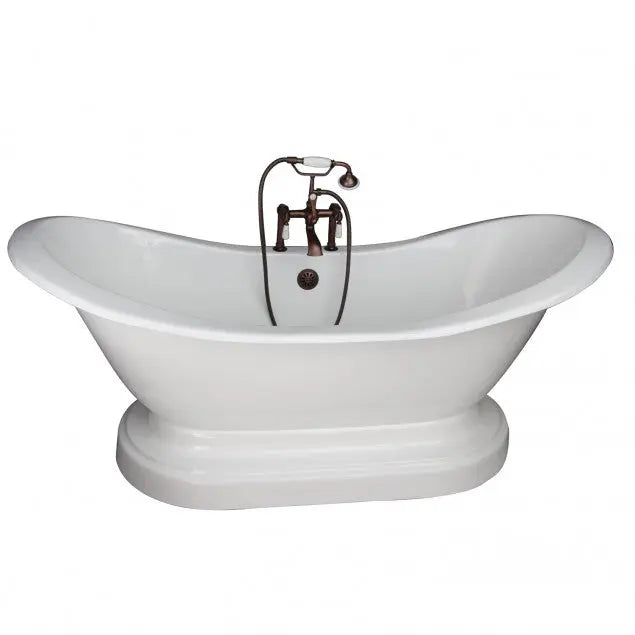 Barclay Marshall 71″ Cast Iron Double Slipper Tub Kit with 7″ Deck Holes