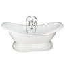 Barclay Marshall 72" Cast Iron Double Slipper Tub Kit - Brushed Nickel Accessories Barclay Products