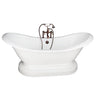 Barclay Marshall 72" Cast Iron Double Slipper Tub Kit - Oil Rubbed Bronze Accessories Barclay Products