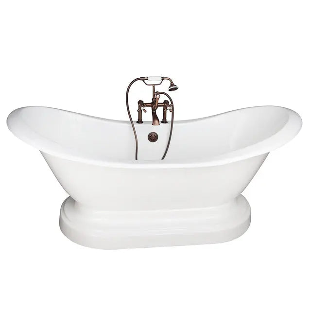 Barclay Marshall 72″ Cast Iron Double Slipper Tub Kit – Oil Rubbed Bronze Accessories