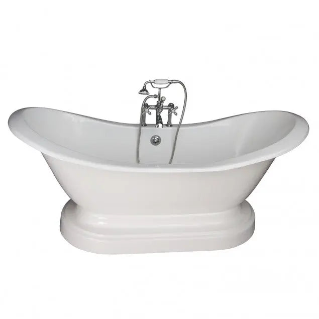 Barclay Marshall 72″ Cast Iron Double Slipper Tub Kit – Polished Chrome Accessories