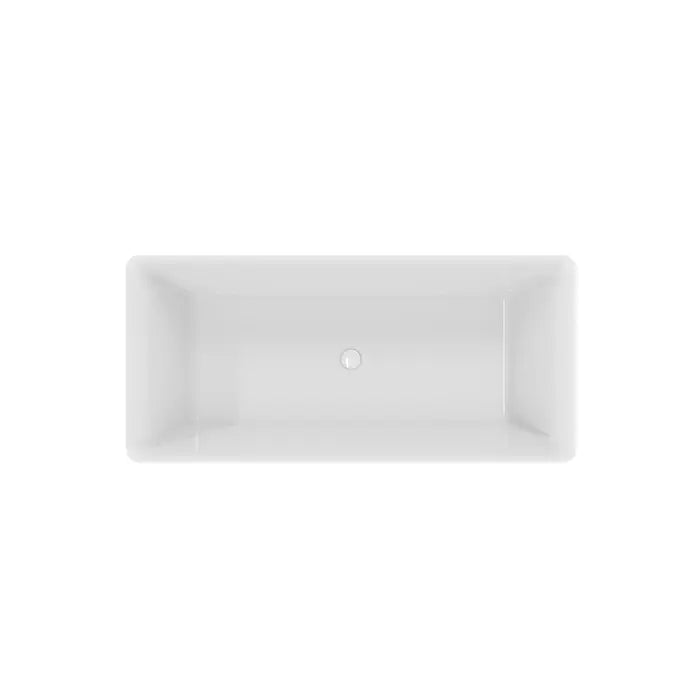 Barclay Marwa 65" Acrylic Tub with Internal Drain and Overflow-Marble White Kingston Brass